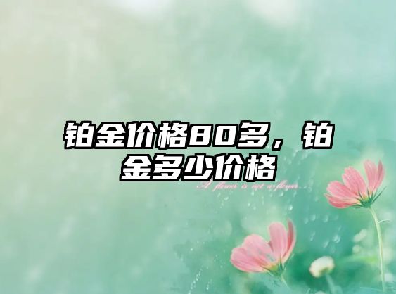 鉑金價格80多，鉑金多少價格