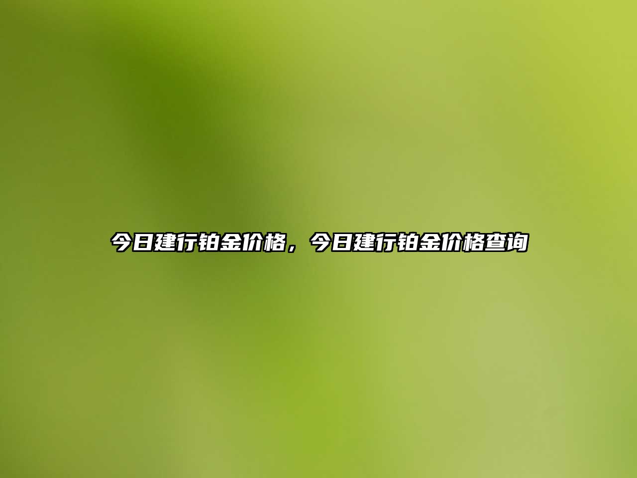 今日建行鉑金價格，今日建行鉑金價格查詢