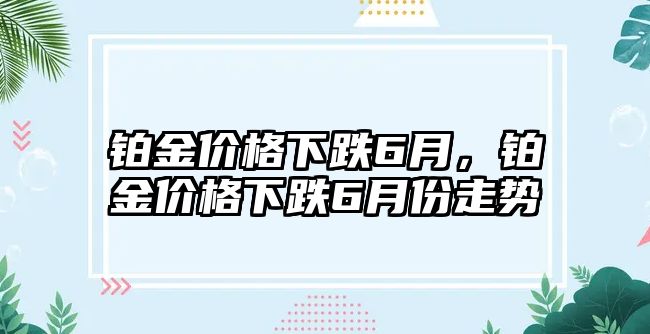 鉑金價(jià)格下跌6月，鉑金價(jià)格下跌6月份走勢(shì)