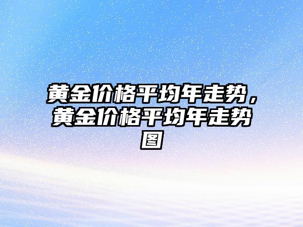 黃金價格平均年走勢，黃金價格平均年走勢圖