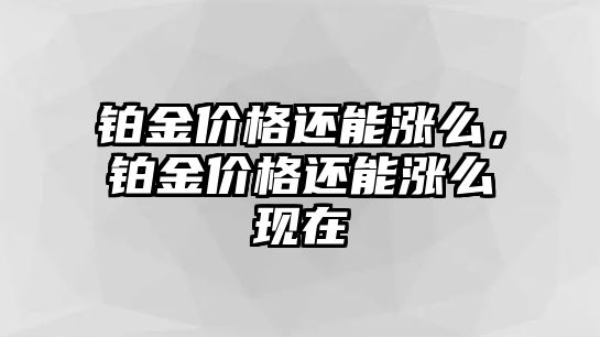 鉑金價(jià)格還能漲么，鉑金價(jià)格還能漲么現(xiàn)在