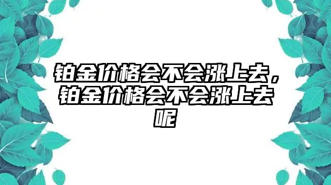 鉑金價(jià)格會(huì)不會(huì)漲上去，鉑金價(jià)格會(huì)不會(huì)漲上去呢